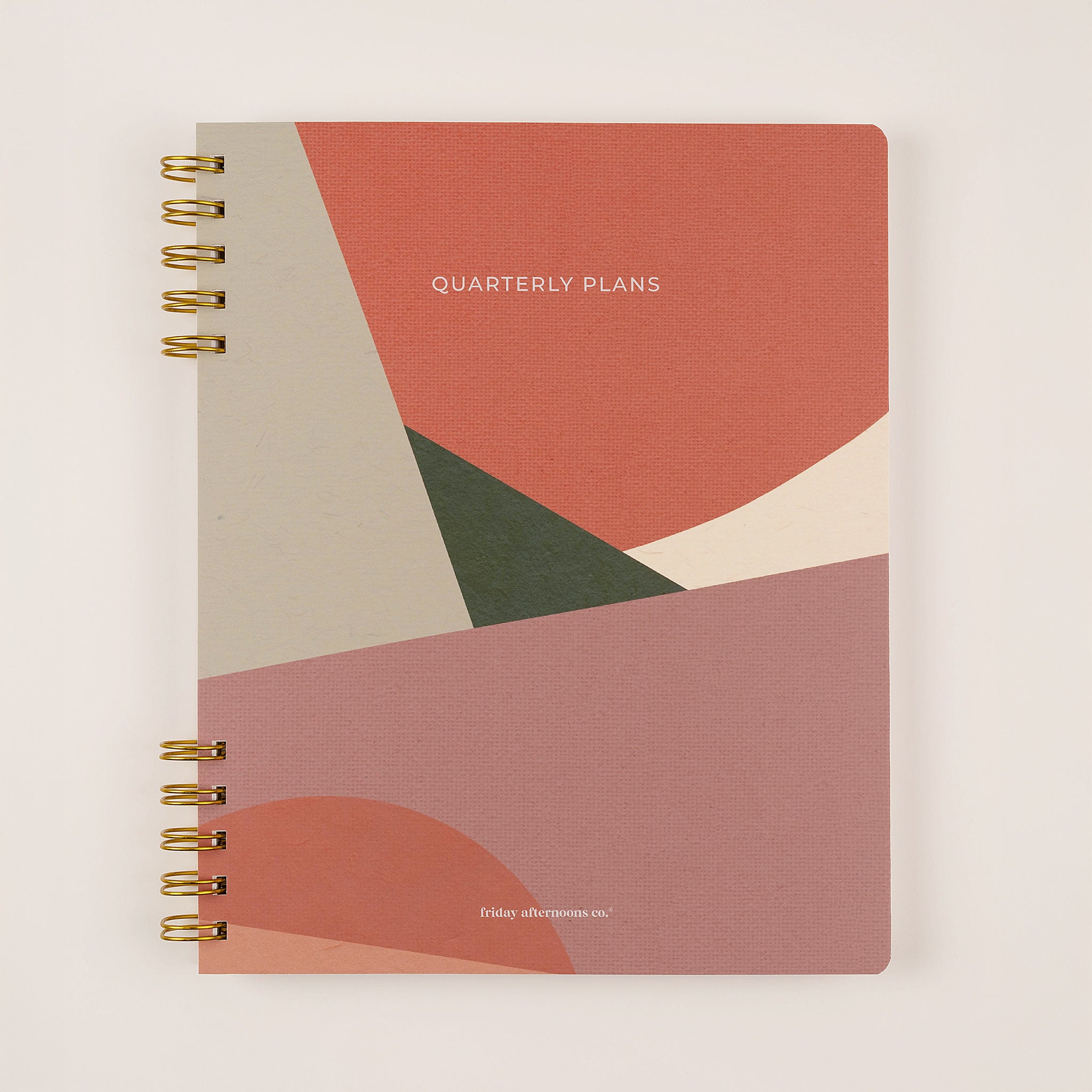 Abstract shapes quarterly planner cover – minimalist design by Friday Afternoons Co