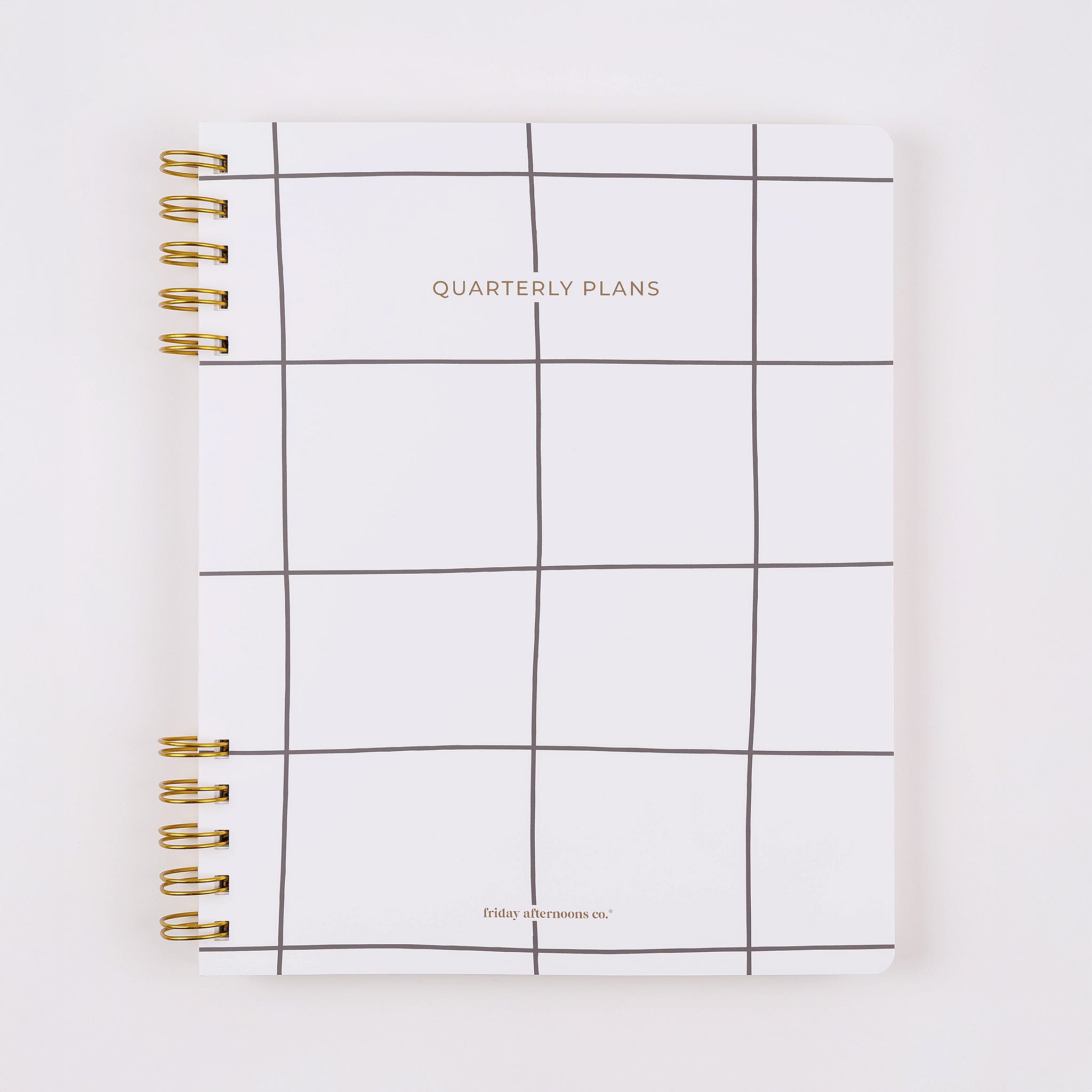 Minimalist black and white quarterly planner cover – minimalist design by Friday Afternoons Co