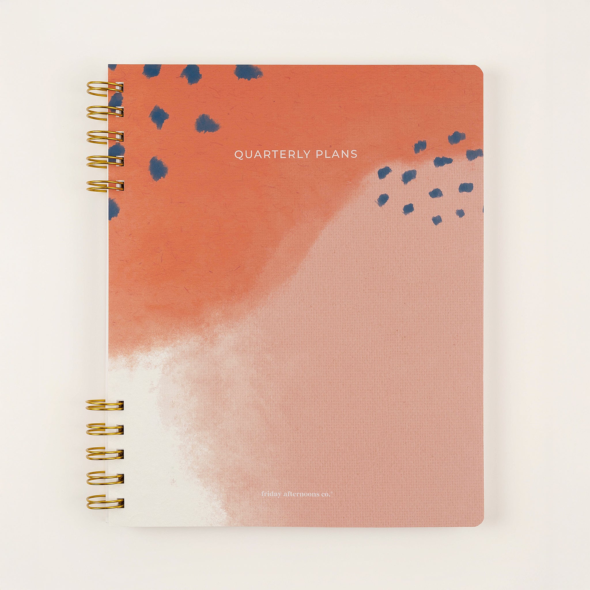 Polka dot quarterly planner cover – minimalist design by Friday Afternoons Co
