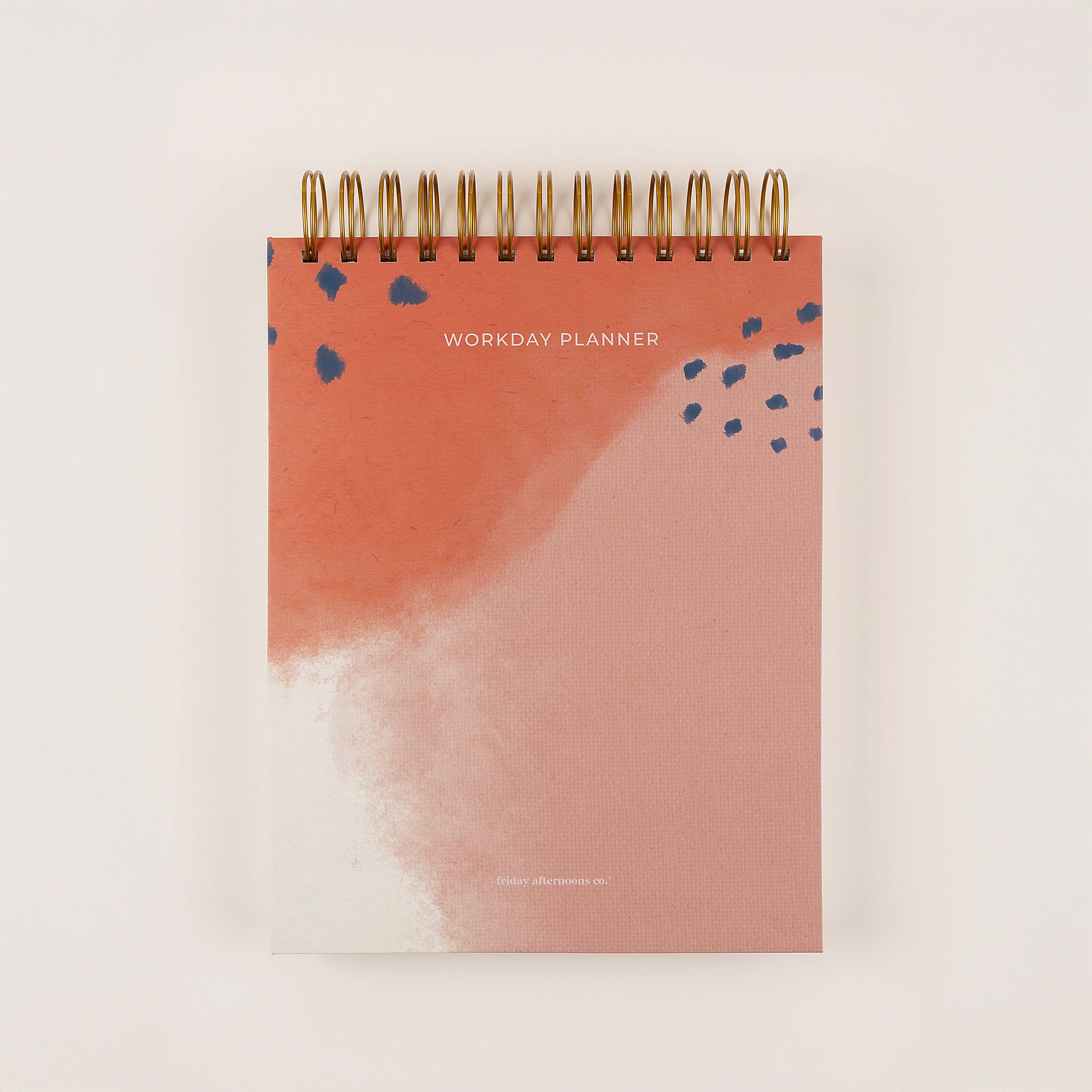 Polka dot cover on daily work planner by Friday Afternoons