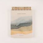 Watercolor landscape cover on daily work planner by Friday Afternoons
