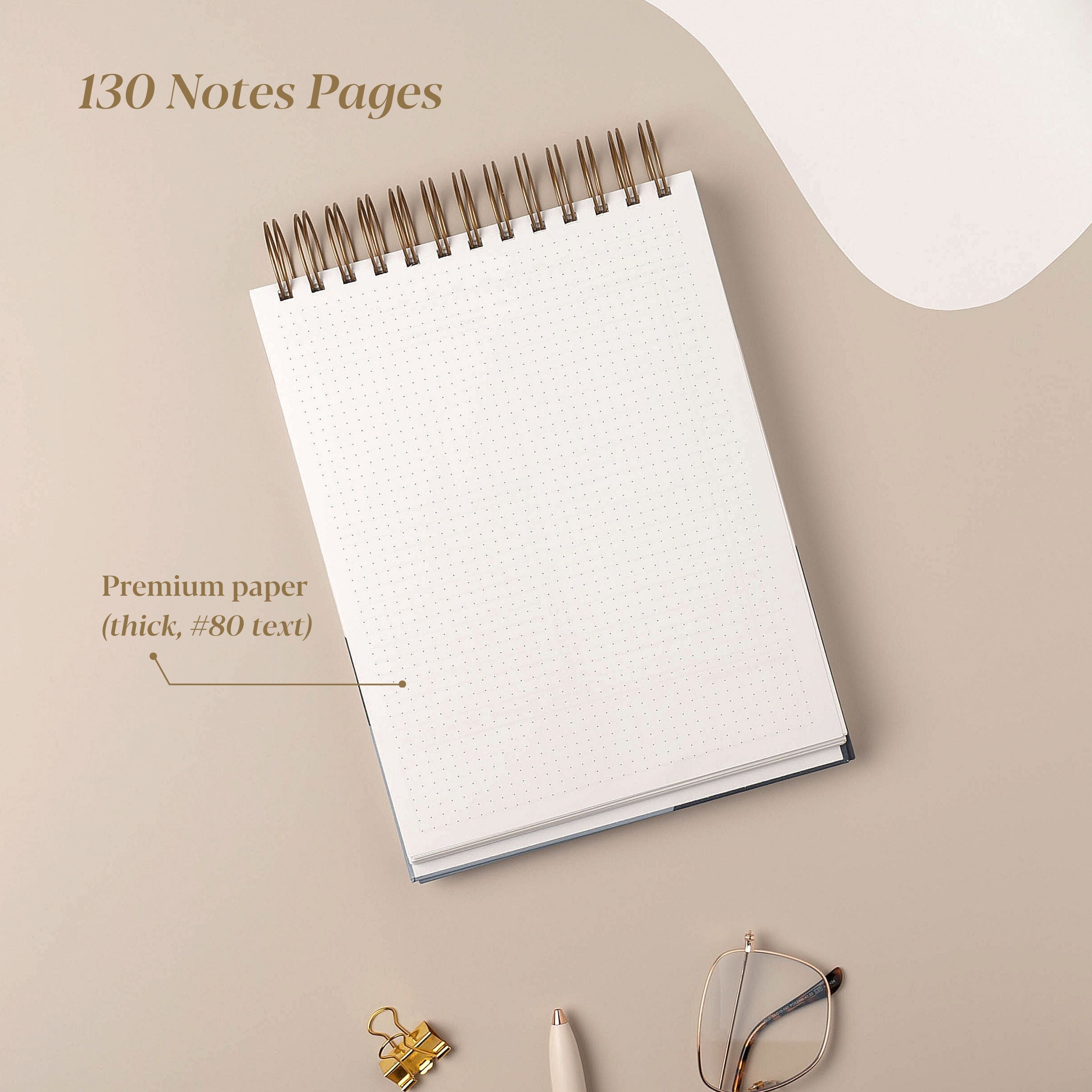 top spiral simple daily planner for work as a desk planner (simple planner notebook) - Friday Afternoons Co.