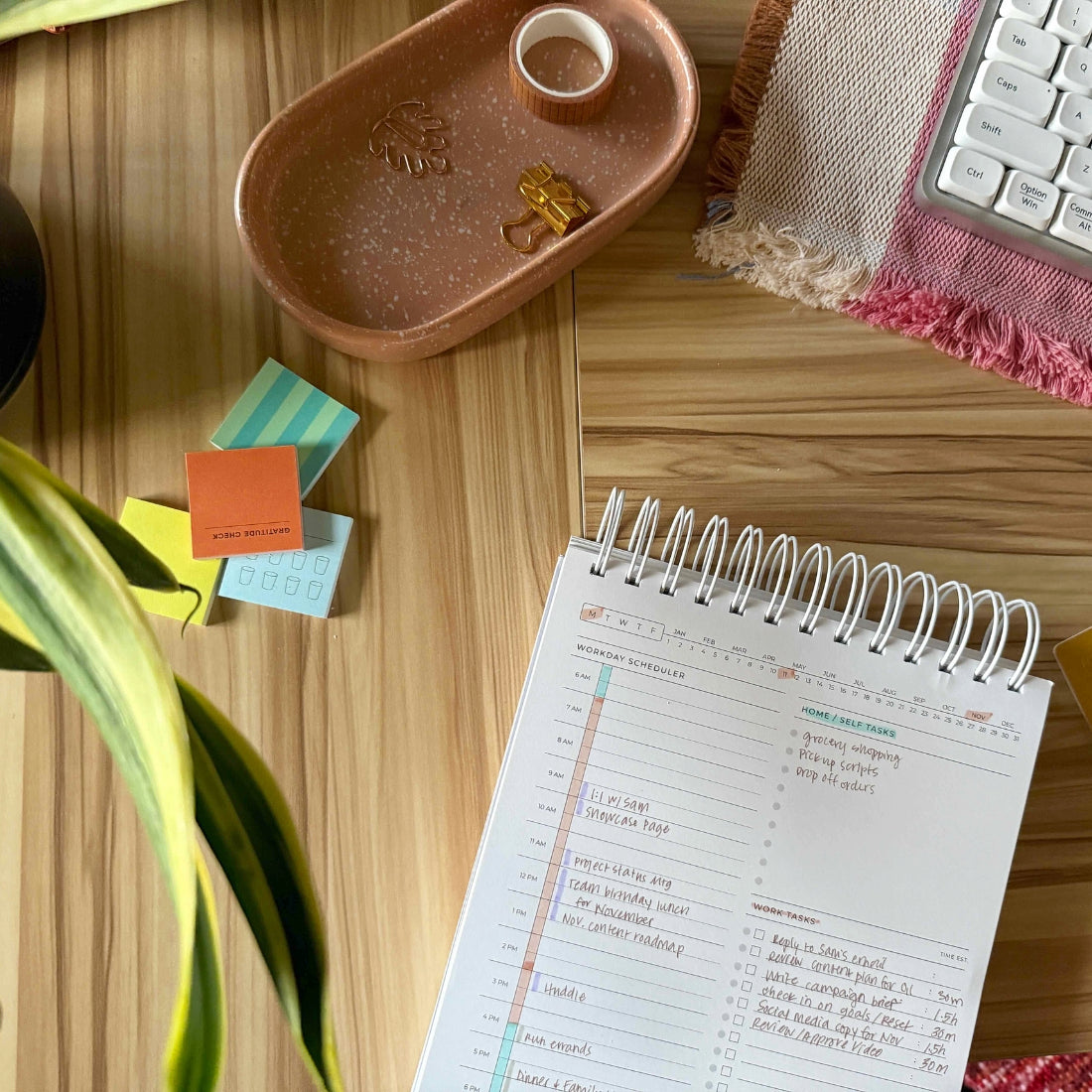 top-spiral workday planner in use by friday afternoons co.