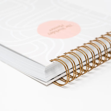 gold spiral chunky notebook abstract pattern