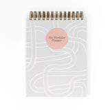 workday planner 6 month planner white background abstract pattern