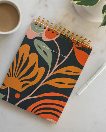 botanical beauty workday planner tabletop