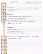 Daily Notes notebook with handwritten study notes, highlighted key points, and a date tracker.