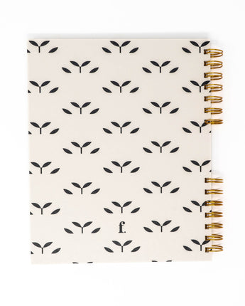 minimal geometric botanical back quarterly planner