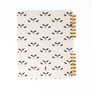 minimal geometric botanical back quarterly planner