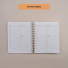 Daily planning page with time-blocking, priorities, and task lists in the Quarterly Plans planner.