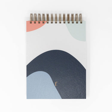 backside workday planner 6 month planner bright color abstract pattern white background