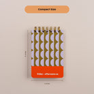 Mini Memo Notebook in Lavender Scallops  cover displayed upright, labeled as compact size.