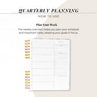 Quarterly Plans 90 - Day Planner (Bright Color Abstract Landscape) - Friday Afternoons Co.