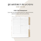 Quarterly Plans 90 - Day Planner (Creamy Checkered Design) - Friday Afternoons Co.