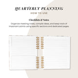 Quarterly Plans 90 - Day Planner (Minimal Geometric Botanical) - Friday Afternoons Co.