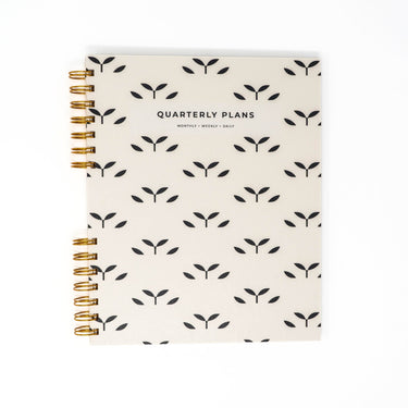 Quarterly Plans 90 - Day Planner (Minimal Geometric Botanical) - Friday Afternoons Co.