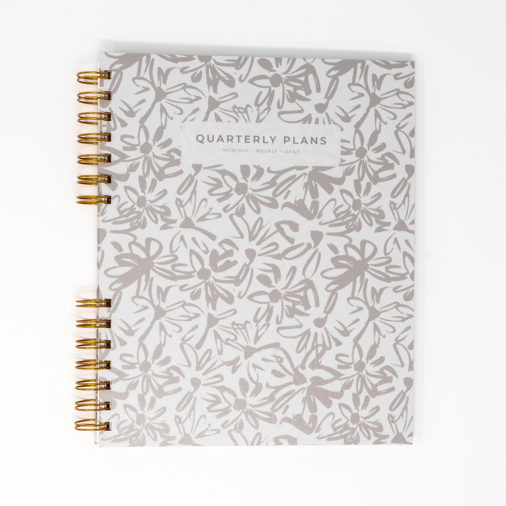 Quarterly Plans 90 - Day Planner (Painted Floral Design) - Friday Afternoons Co.