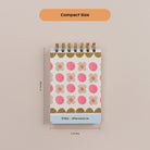 Mini Memo Notebook in Sage Blooms  cover displayed upright, labeled as compact size.
