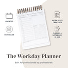 Simple planner for work The Workday Planner (Black & White Lines) - Friday Afternoons Co.