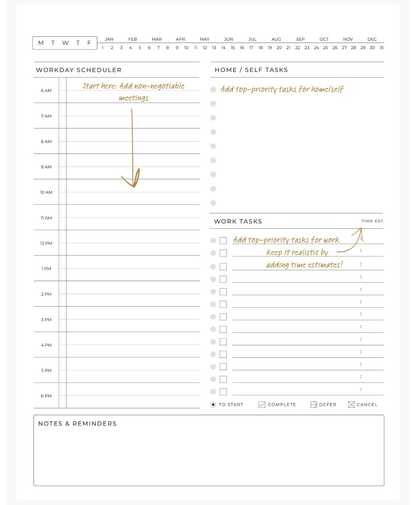 task prioritization and time blocking tips with friday afternoons workday planner