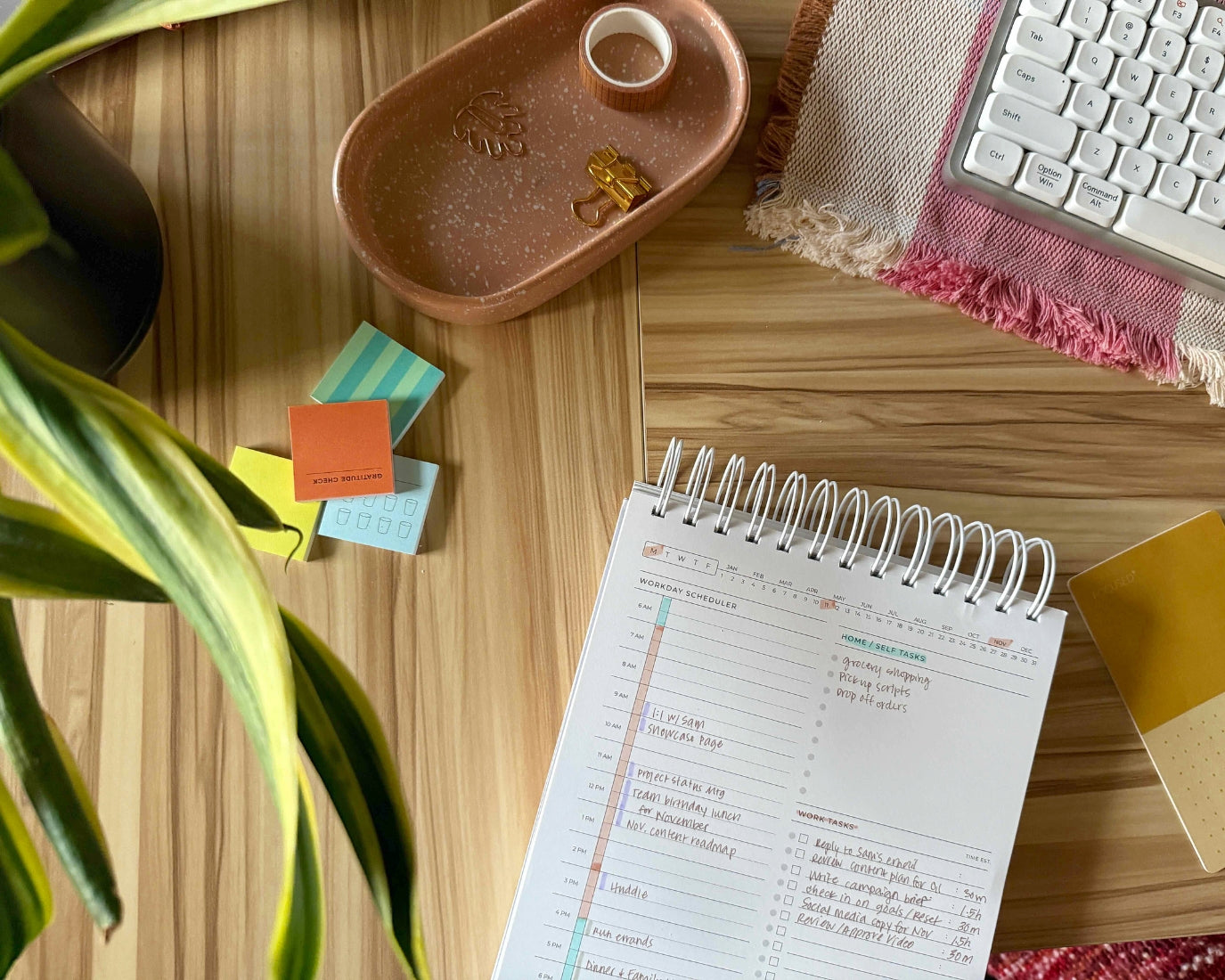 top-spiral workday planner in use by friday afternoons co.